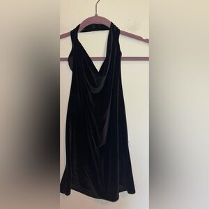 Maggy London Black Sleeveless Halter Babydoll Top